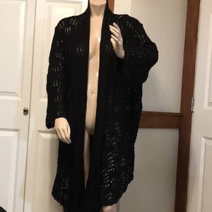 Beautiful crocheted Woman within cardigan duster2X